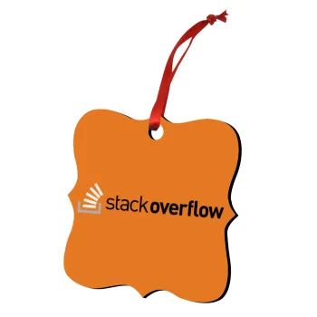 StackOverflow, Christmas ornament polygon wooden 7.5cm
