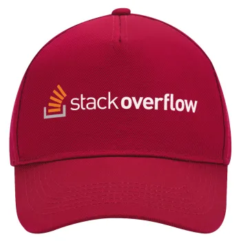 StackOverflow, Καπέλο Ενηλίκων Ultimate ΚΟΚΚΙΝΟ, (100% ΒΑΜΒΑΚΕΡΟ DRILL, ΕΝΗΛΙΚΩΝ, UNISEX, ONE SIZE)
