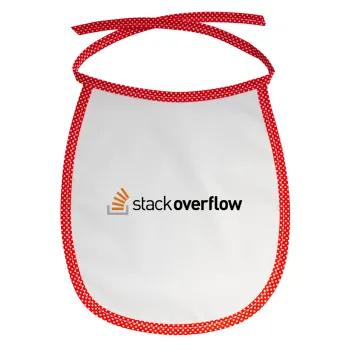 StackOverflow, Σαλιάρα μωρού αλέκιαστη με κορδόνι Κόκκινη