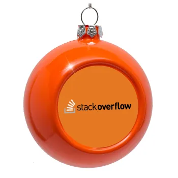 StackOverflow, Orange Christmas tree ornament bauble 8cm