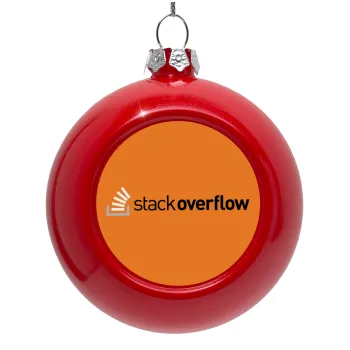 StackOverflow, Red Christmas tree ornament bauble 8cm