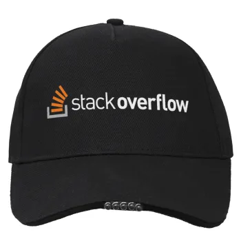 StackOverflow, Work & Activity LED Light Cap – Perfect for Night & Low Light Conditions (100% COTTON, ADULT, UNISEX)