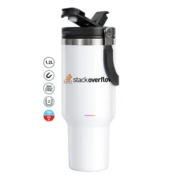 StackOverflow, Mega Stainless steel Tumbler with lid, double wall 1,2L