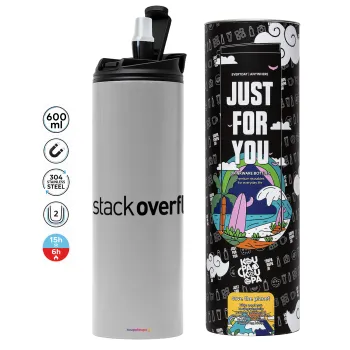 StackOverflow, Tumbler stainless steel GREY 600ml