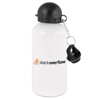 StackOverflow, Metal water bottle, White, aluminum 500ml