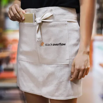 StackOverflow, Ποδιά Μέσης με διπλή τσέπη Barista/Bartender, Beige