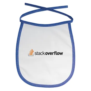 StackOverflow, Σαλιάρα μωρού αλέκιαστη με κορδόνι Μπλε