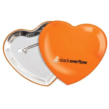 StackOverflow, Κονκάρδα παραμάνα καρδιά (57x52mm)