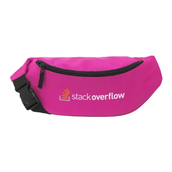 StackOverflow, Unisex waist bag (banana) in PINK color with 2 pockets