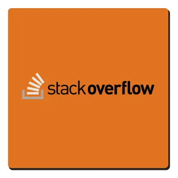StackOverflow, Τετράγωνο μαγνητάκι ξύλινο 6x6cm