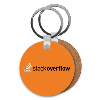 StackOverflow, Μπρελόκ Ξύλινο στρογγυλό MDF Φ5cm