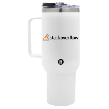 StackOverflow, Mega Tumbler με καπάκι, διπλού τοιχώματος (θερμό) 1,2L