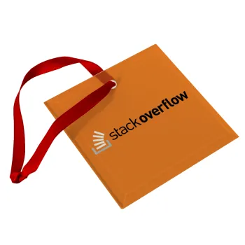 StackOverflow, Christmas ornament, glass square ornament 9x9cm