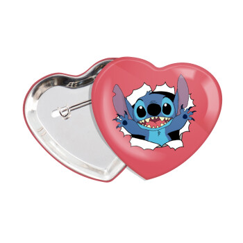 Stitch hello!!!, Κονκάρδα παραμάνα καρδιά (57x52mm)