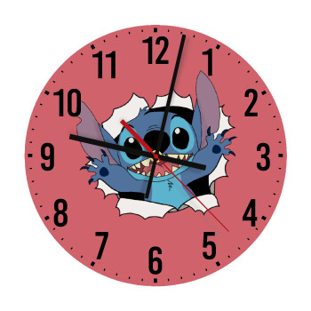 Stitch hello!!!, Ρολόι τοίχου ξύλινο (30cm)
