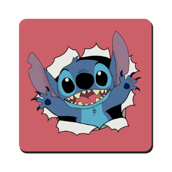 Stitch hello!!!, Τετράγωνο μαγνητάκι ξύλινο 9x9cm