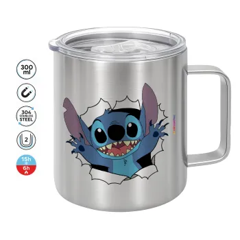 Stitch hello!!!, Κούπα Ανοξείδωτη διπλού τοιχώματος 300ml