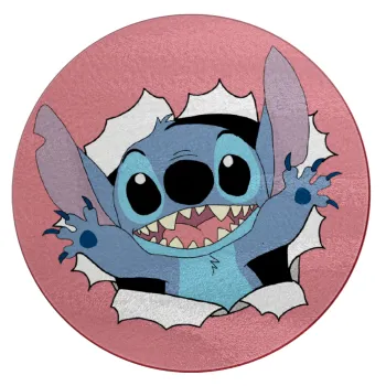 Stitch hello!!!, Επιφάνεια κοπής γυάλινη στρογγυλή (30cm)