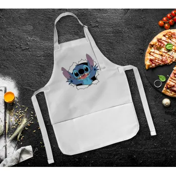 Stitch hello!!!, Ποδιά Σεφ Ολόσωμη Παιδική (με ρυθμιστικά και 2 τσέπες)