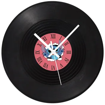 Stitch hello!!!, Ρολόι τοίχου Βινύλιο (30cm)