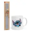 Easter Set, Ceramic Cup (330ml) & Easter aromatic flat candle (30cm) (GRAY)