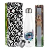 Easter candle, metallic white thermos bottle (500ml) & aromatic flat candle (30cm) (GRAY)