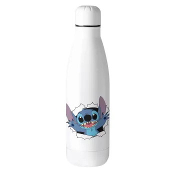 Stitch hello!!!, Μεταλλικό παγούρι θερμός (Stainless steel), 500ml