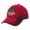 Adult Cap RACING Ultimate Red/Black, (100% COTTON DRILL, ADULT, UNISEX, ONE SIZE ADULT)