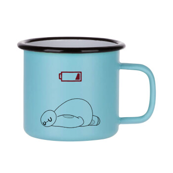 Baymax battery low, Κούπα Μεταλλική εμαγιέ ΜΑΤ σιέλ 360ml