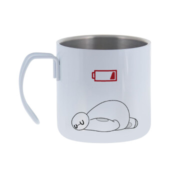 Baymax battery low, Mug Stainless steel double wall 400ml