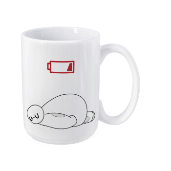 Baymax battery low, Κούπα Mega, κεραμική, 450ml