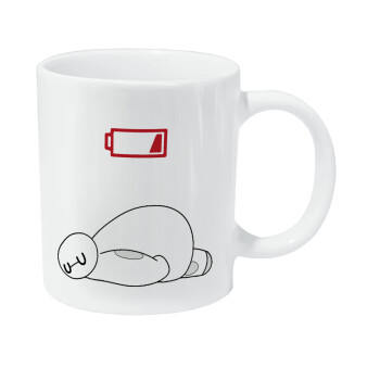 Baymax battery low, Κούπα Giga, κεραμική, 590ml