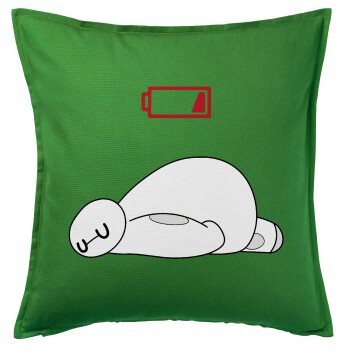 Baymax battery low, Sofa cushion Green 50x50cm includes filling