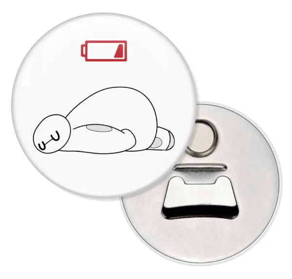 Baymax battery low — Μαγνητάκι & Ανοιχτήρι (5.9cm)