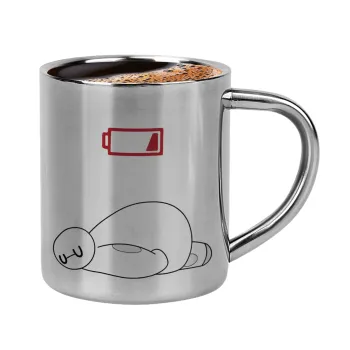 Baymax battery low, Double-wall metal cup for espresso (220ml)