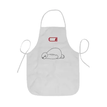 Baymax battery low, Ποδιά Σεφ ολόσωμη κοντή  Παιδική (44x62cm)