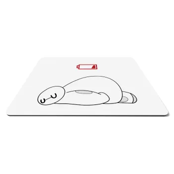 Baymax battery low, Mousepad rect 27x19cm