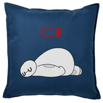 Baymax battery low, Sofa cushion Blue 50x50cm includes filling