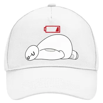 Baymax battery low, Καπέλο Ενηλίκων Baseball, Drill, Λευκό (100% ΒΑΜΒΑΚΕΡΟ, ΕΝΗΛΙΚΩΝ, UNISEX, ONE SIZE)