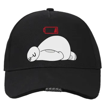 Baymax battery low, Καπέλο Εργασίας & Δραστηριοτήτων με LED Φως - Ιδανικό για Νύχτα & Χαμηλό Φωτισμό (100% ΒΑΜΒΑΚΕΡΟ, ΕΝΗΛΙΚΩΝ, UNISEX)