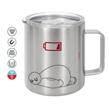 Baymax battery low, Κούπα Ανοξείδωτη διπλού τοιχώματος 300ml