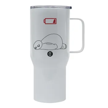 Baymax battery low, Mega Stainless steel Tumbler with lid, double wall 750L