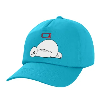 Baymax battery low, Καπέλο Ενηλίκων Baseball, 100% Βαμβακερό,  Γαλάζιο (ΒΑΜΒΑΚΕΡΟ, ΕΝΗΛΙΚΩΝ, UNISEX, ONE SIZE)