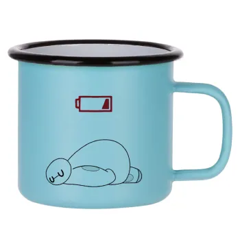 Baymax battery low, Κούπα Μεταλλική εμαγιέ ΜΑΤ σιέλ 360ml