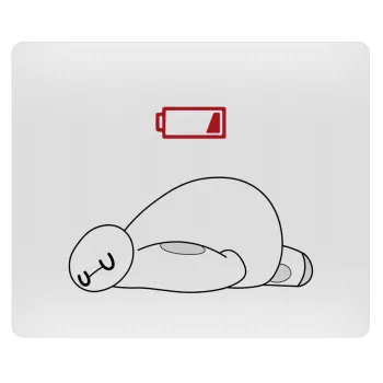 Baymax battery low, Mousepad rect 23x19cm