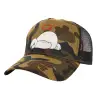 Adult Structured Trucker Hat, with Mesh, (Camouflage) Army (100% COTTON, ADULT, UNISEX, ONE SIZE)