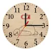 Ρολόι τοίχου ξύλινο plywood (20cm)