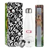Easter candle, metallic white thermos bottle (500ml) & aromatic flat candle (30cm) (GRAY)