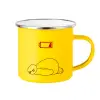 Yellow Enamel Metallic Cup 360ml
