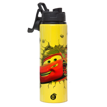 Brick McQueen, Metallic water bottle with safety lid, 850ml aluminum